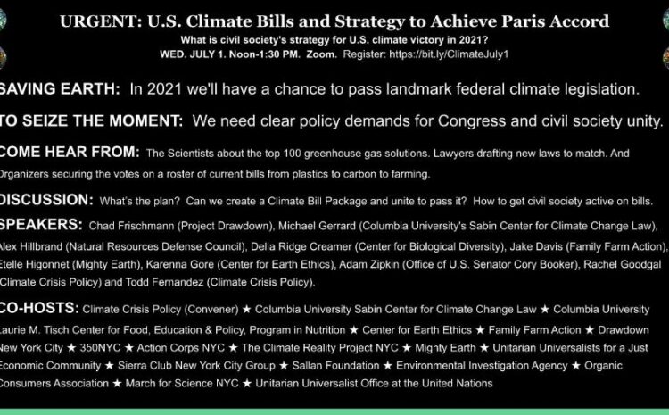  Climate Crisis Policy Legislative Briefing